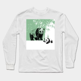 Panda family print Long Sleeve T-Shirt